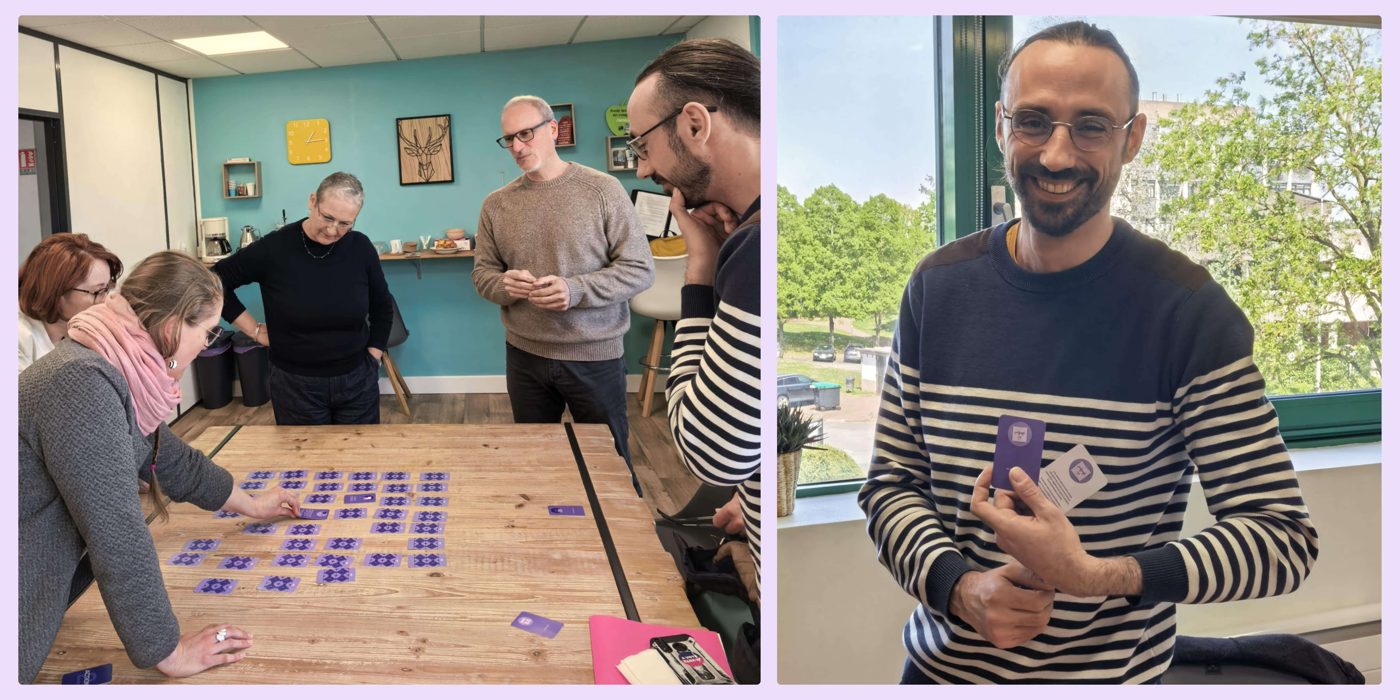 Réunion découverte du jeu LUDO MEMO avec des formatrices et formateurs